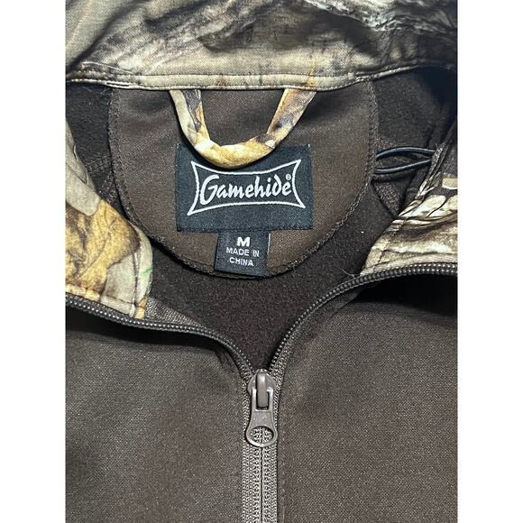 Gamehide Zip Front Brown/Camo Light Fitted Jacket Size Medium - Picture 3 of 4